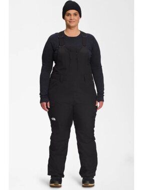 NEW North Face Freedom Insulated Bib Women's Plus 3X Black Puffer Winter Outdoor
